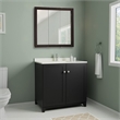 Pemberly Row Modern 36-Inch Wood Medicine Cabinet in Espresso