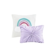 Pemberly Row Cotton Jacquard Pom Pom Comforter Set in Lavender
