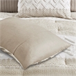 Pemberly Row 3-Piece Cotton Printed Comforter Set with Chenille in Brown