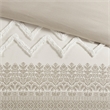 Pemberly Row 3-Piece Cotton Printed Comforter Set with Chenille in Brown