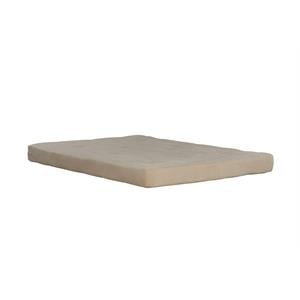 Pemberly Row 6&quot Thermobonded High Density Futon Mattress Full in Tan Microfiber