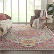 Pemberly Row 8' x 10' Ivory Pink Fabric Bohemian Area Rug (8' x 10')