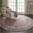 Pemberly Row 8' x Round Gray Fabric Bohemian Area Rug (8' Round)