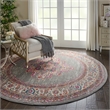 Pemberly Row 8' x Round Gray Fabric Bohemian Area Rug (8' Round)