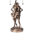 Pemberly Row 2-Light Resin & Art Glass Table Lamp in Cold Cast Bronze/Blue