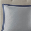 Pemberly Row 8-Piece Modern Fabric Embroidered Comforter Set in Navy Finish