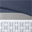 Pemberly Row 8-Piece Modern Fabric Embroidered Comforter Set in Navy Finish