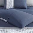 Pemberly Row 8-Piece Modern Fabric Embroidered Comforter Set in Navy Finish