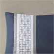 Pemberly Row 8-Piece Modern Fabric Embroidered Comforter Set in Navy Finish
