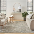 Pemberley Row Fabric Blue Green Area Rug Rectangular Machine Washable 8' x 10'