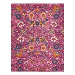 Pemberly Row 8' x 10' Pink Fabric Bohemian Area Rug (8' x 10')