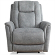 Pemberly Row Fabric Power Zero Gravity Recliner in Hudson Gray