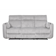 Pemberly Row Contemporary Fabric Power Glider Reclining Sofa in Gray