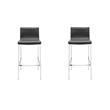 Pemberly Row Contemporary Counter Stool in Black Finish (Set of 4)