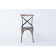 Pemberly Row Contemporary Black & Rattan Cross Back Side Dining Chair (Set of 4)
