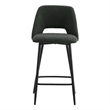 Pemberly Row Contemporary Boucle Counter Stool in Black (Set of 4)