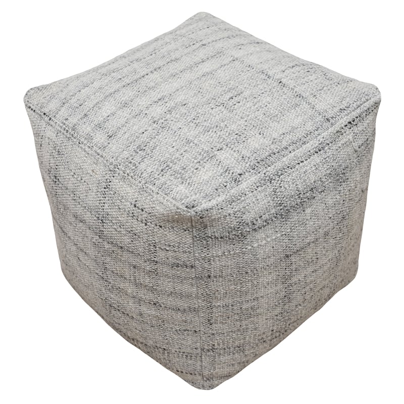 Pemberly Row Set of 4 - 2 Reclining Lounge Chairs and Sofa and Handwoven Pouf