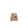 Pemberly Row Set of 3 Sofa Sets - 2 Velvet Fabric Chairs and Sofa in Copper