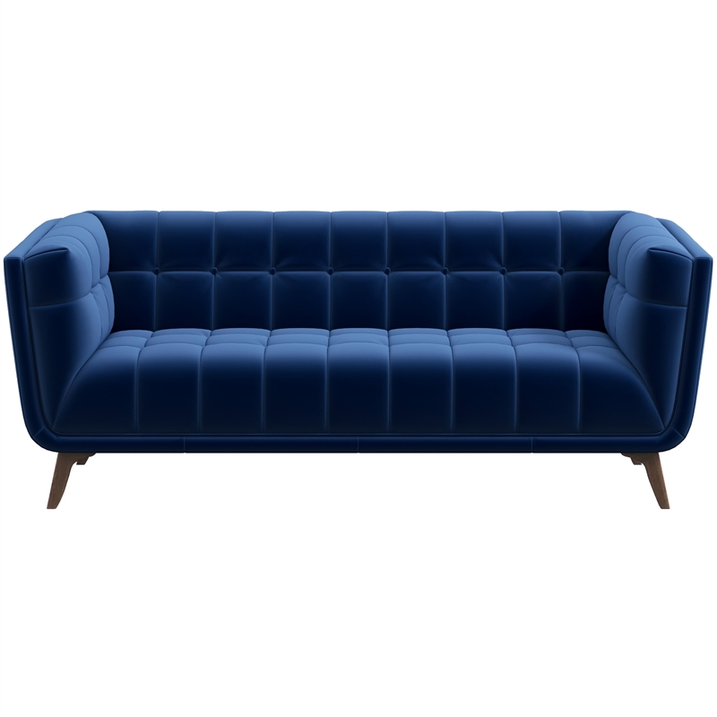 Pemberly Row Set of 3 Sofa Sets - 2 Upholstered Lounge Chairs and Velvet Sofa
