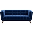 Pemberly Row Set of 3 Sofa Sets - 2 Upholstered Lounge Chairs and Velvet Sofa
