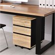 Pemberly Row 3-Drawer Engineered Wood Vertical Mobile Filling Cabinet in Natural