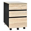 Pemberly Row 3-Drawer Engineered Wood Vertical Mobile Filling Cabinet in Natural