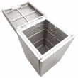 Pemberly Row Contemporary Aluminum Patio Trash Cans in Gray (Set of 2)