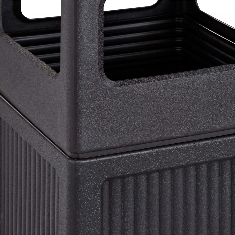 Pemberly Row Large Outdoor Recessed Panel Side Opening Receptacle with Urn