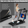 Pemberly Row Up To 7.5MPH 2.25HP Single Display Screen Treadmill in Black