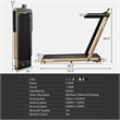 Pemberly Row Up To 7.5MPH 2.25HP Single Display Screen Treadmill in Yellow