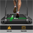 Pemberly Row 2.25HP 2 in 1 Black Plastic Folding Treadmill with Remote Control