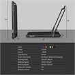 Pemberly Row 2.25HP 2 in 1 Black Plastic Folding Treadmill with Remote Control