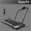 Pemberly Row 2.25HP 2 in 1 Black Plastic Folding Treadmill with Remote Control