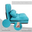 Pemberly Row 6-Position Adjustable Lounge Couch Foldable Floor Sofa Bed in Blue