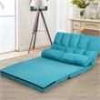 Pemberly Row 6-Position Adjustable Lounge Couch Foldable Floor Sofa Bed in Blue