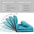 Pemberly Row 6-Position Adjustable Lounge Couch Foldable Floor Sofa Bed in Blue