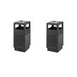 Pemberly Row Set of 2 Large Recessed Panel Side Opening Receptacle with Urn