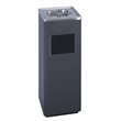Pemberly Row Set of 2 Modern Black Square Ash And Trash Receptacle In Black