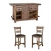 Bar Unit with Chairs/Natural Brown