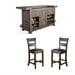 Bar Unit with Chairs/Dark Brown