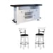 Bar Unit with Bar Stools/White
