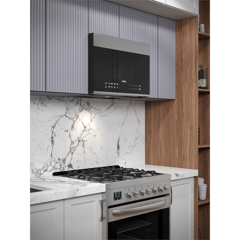 Pemberly Row 1.3 cu. ft. Over the Range Steel Microwave with 300 CFM Fan