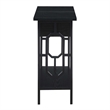 Pemberly Row Flip Top End Table with Charging Station in Black Wood Finish
