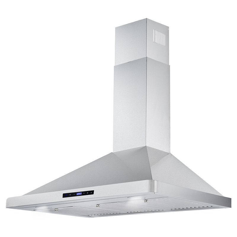 Pemberly Row 36 in. 380 CFM Ducted Wall Mount Range Hood in Stainless Steel