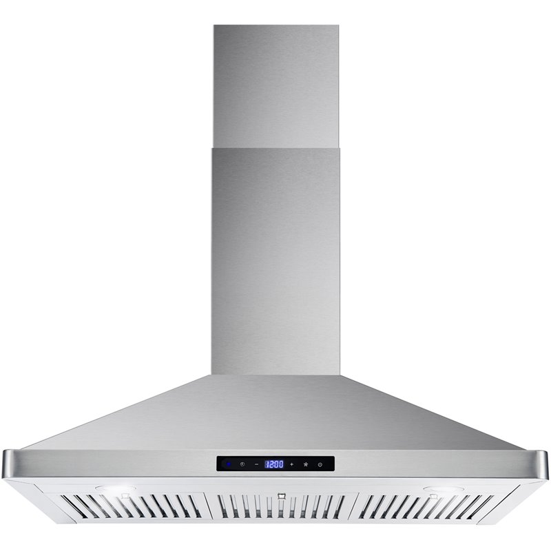 Pemberly Row 36 in. 380 CFM Ducted Wall Mount Range Hood in Stainless Steel