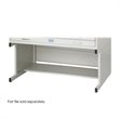 Pemberly Row Modern High Cabinet Base for Medium File Cabinet in Stainless Steel