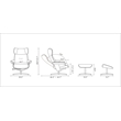 Pemberly Row Contemporary Black Leather Recliner with Matching Ottoman