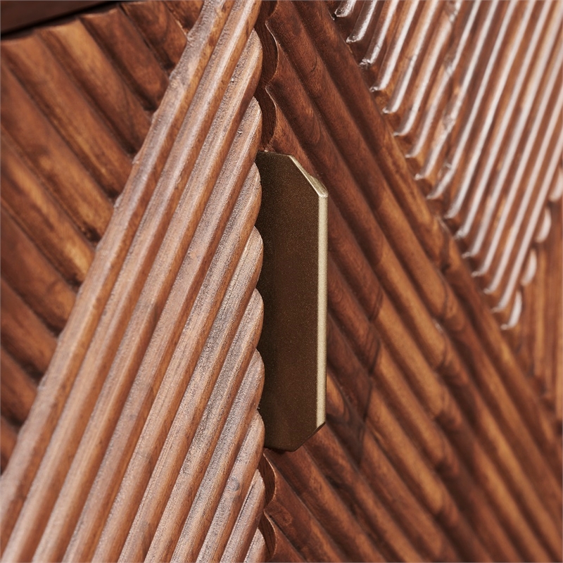 Pemberly Row Contemporary Linear Solid Wood 68