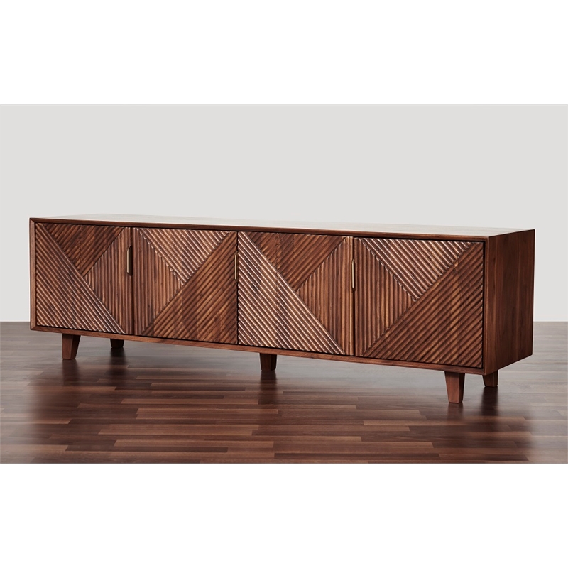 Pemberly Row Contemporary Linear Solid Wood 68