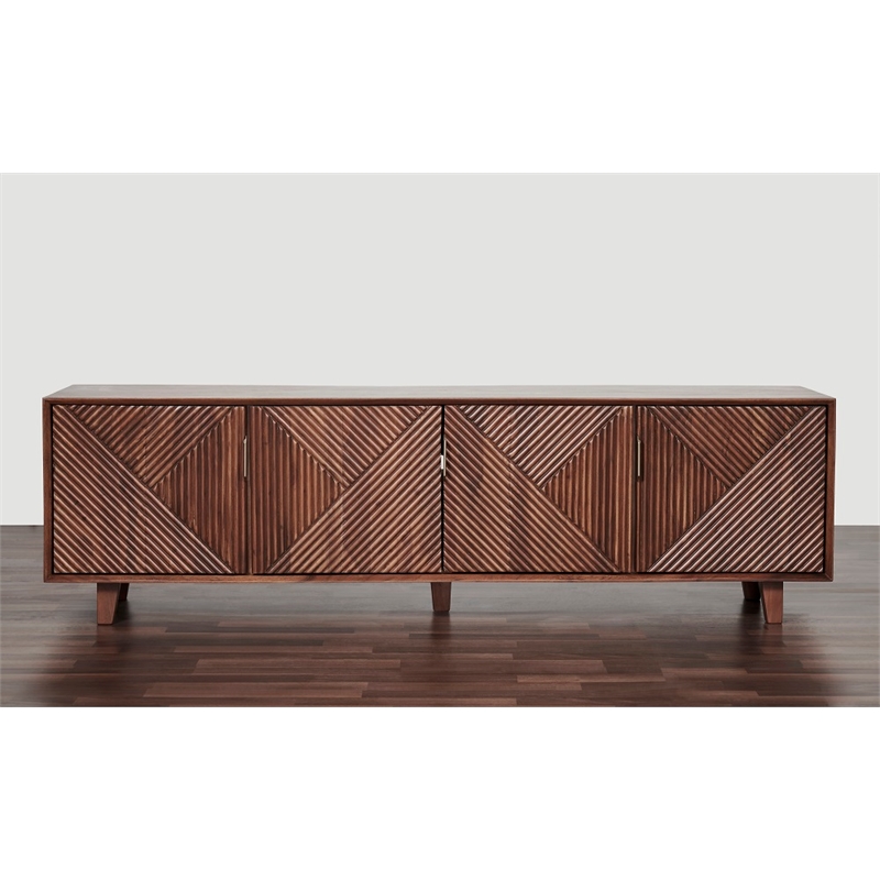 Pemberly Row Contemporary Linear Solid Wood 68